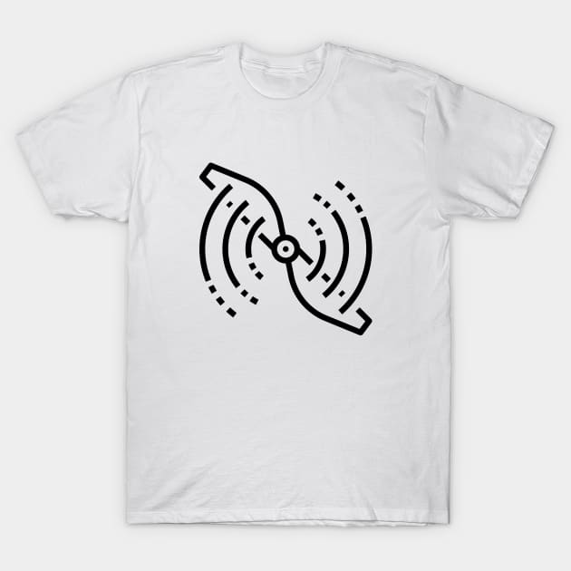 Propeller (black) T-Shirt by Jetmike